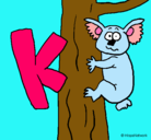Dibujo Koala pintado por twit