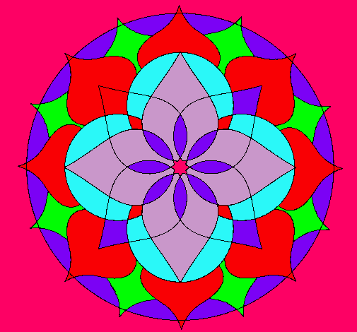 Dibujo Mandala 14 pintado por yesi