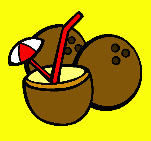 Dibujo Cóctel de coco pintado por catroll