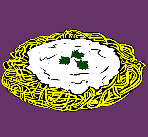 Dibujo Espaguetis con queso pintado por catroll