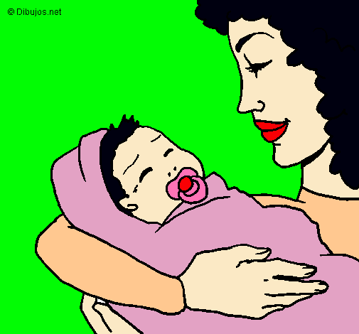 Dibujo Madre con su bebe II pintado por noralbys