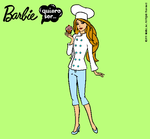 Dibujo Barbie de chef pintado por valerina10