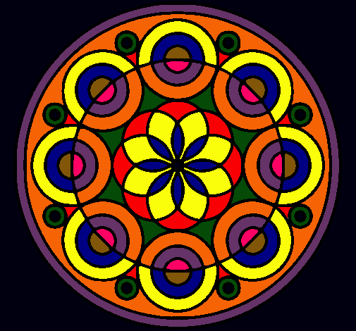 Dibujo Mandala 35 pintado por leo10