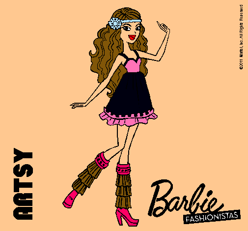 Dibujo Barbie Fashionista 1 pintado por lauravera