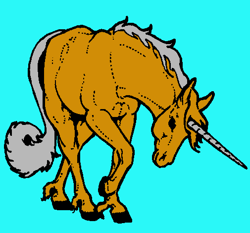 Dibujo Unicornio bravo pintado por agata