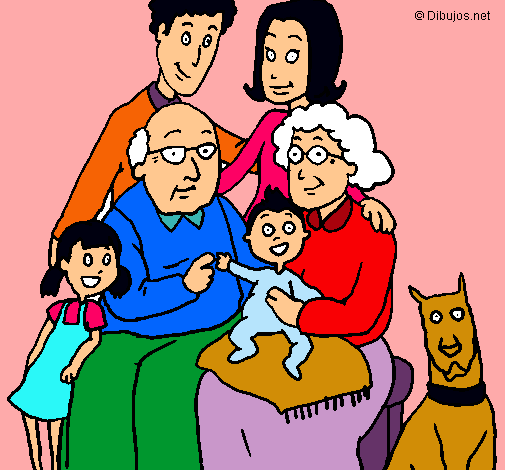 Dibujo Familia pintado por cere