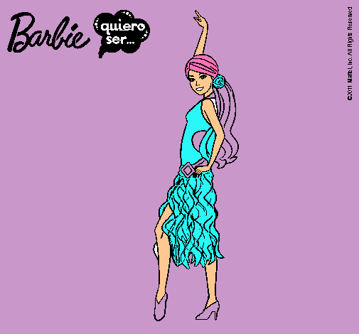 Dibujo Barbie flamenca pintado por axel21boyfro