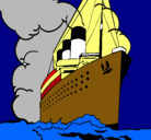 Dibujo Barco de vapor pintado por LUIYI