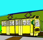 Dibujo Tranvía con pasajeros pintado por LUIYI