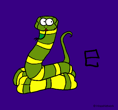 Dibujo Serpiente pintado por rick