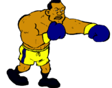Dibujo Boxeador pintado por comegalletas