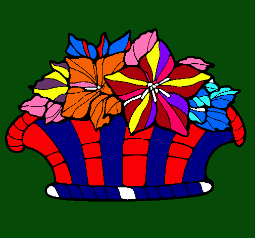 Dibujo Cesta de flores 8 pintado por wendyca