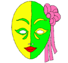 Dibujo Máscara italiana pintado por cacatua