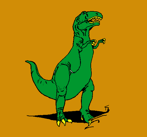 Dibujo Trex pintado por wachijuaco