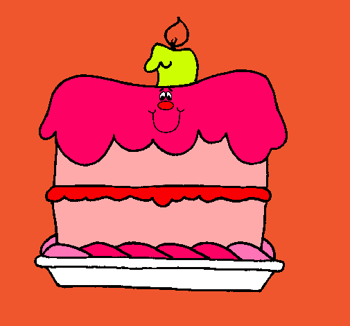 Dibujo Pastel de cumpleaños pintado por H-L-v