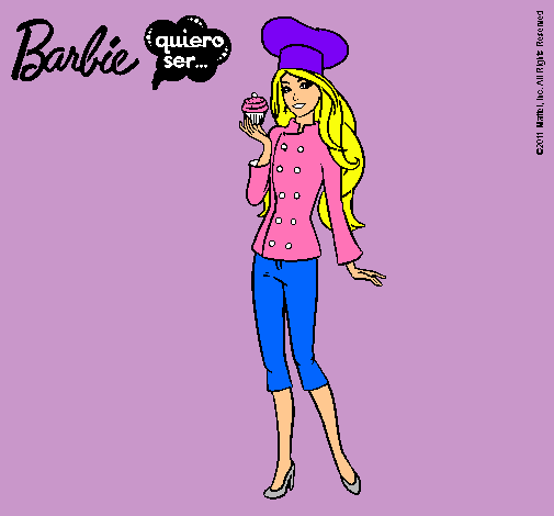 Dibujo Barbie de chef pintado por bolaloca