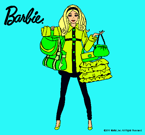 Dibujo Barbie de compras pintado por guapetona