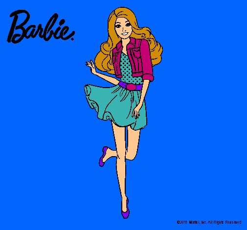 Dibujo Barbie informal pintado por victoria36