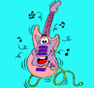 Dibujo Guitarra eléctrica pintado por valerina10