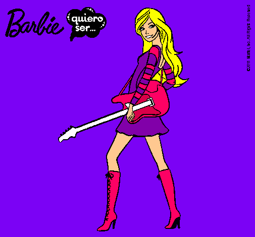 Dibujo Barbie la rockera pintado por princessamorosa