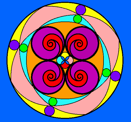 Dibujo Mandala 5 pintado por jajajeje