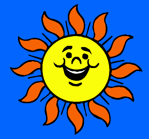 Dibujo Sol contento pintado por kiiara