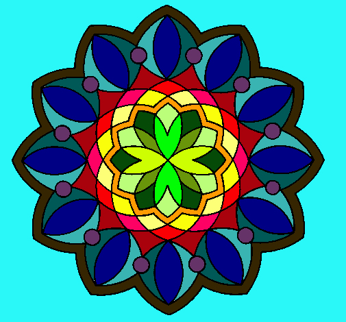 Dibujo Mandala 3 pintado por Prikvero