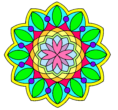 Dibujo Mandala 3 pintado por Pricux