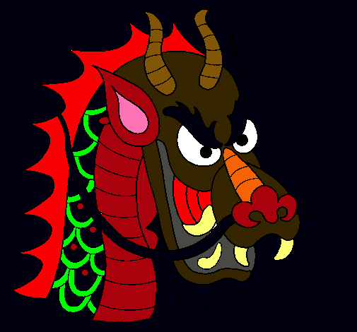 Dibujo Cabeza de dragón pintado por beurini
