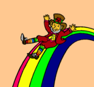 Dibujo Duende en el arco iris pintado por asereje