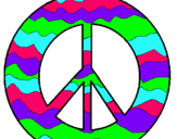 Dibujo Símbolo de la paz pintado por fresita12