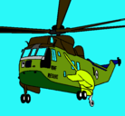 Dibujo Helicóptero al rescate pintado por mendez