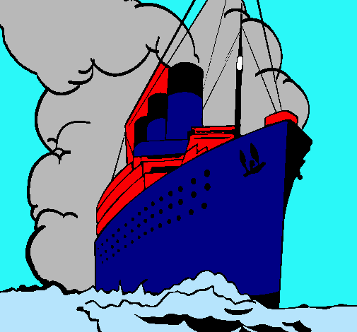 Dibujo Barco de vapor pintado por Lokitha