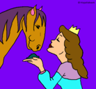 Dibujo Princesa y caballo pintado por LUIYI
