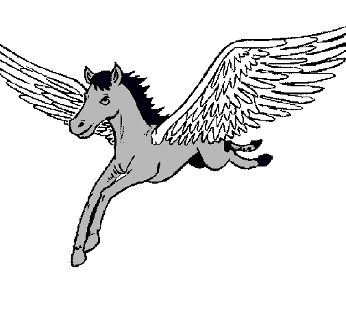 Dibujo Pegaso al vuelo pintado por matger