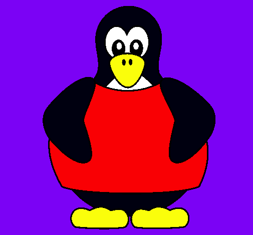 Dibujo Pingüino pintado por olicapa