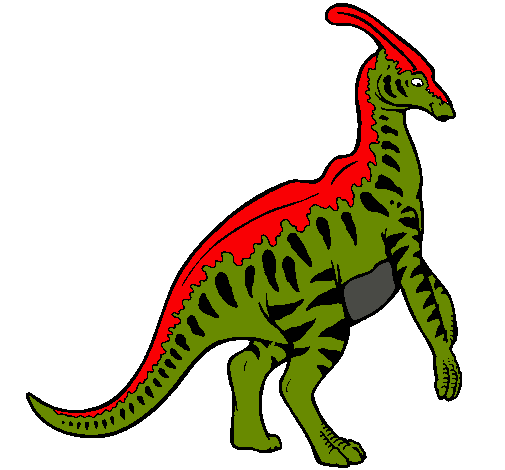 Dibujo Parasaurolofus con rayas pintado por alvaro07