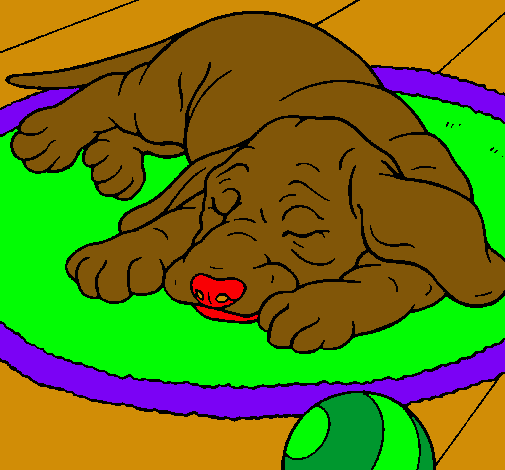 Dibujo Perro durmiendo pintado por Capitana