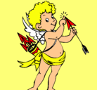 Dibujo Cupido pintado por cascerdote