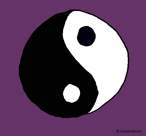 Dibujo Yin yang pintado por daan