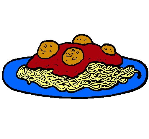 Dibujo Espaguetis con carne pintado por luismario