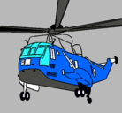 Dibujo Helicóptero al rescate pintado por dard