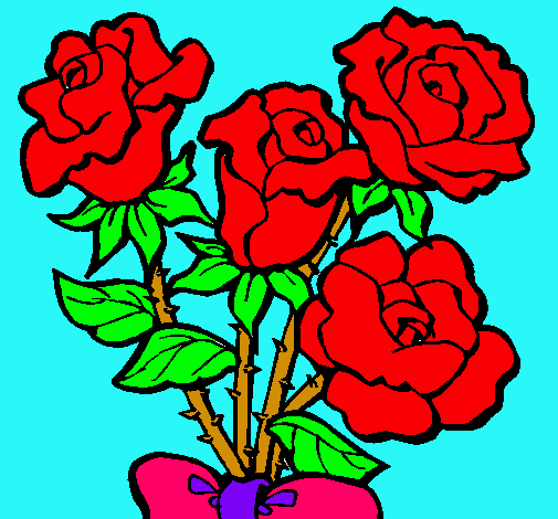 Dibujo Ramo de rosas pintado por sugey2002