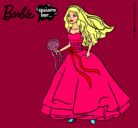 Dibujo Barbie vestida de novia pintado por carina05