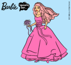 Dibujo Barbie vestida de novia pintado por martav