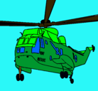Dibujo Helicóptero al rescate pintado por elicotero