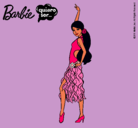 Dibujo Barbie flamenca pintado por sandri13