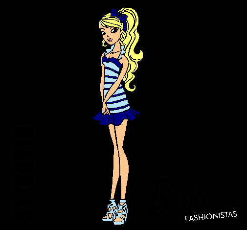 Dibujo Barbie Fashionista 6 pintado por popalba