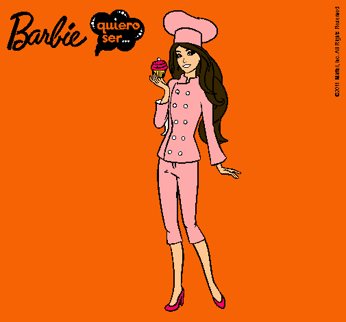 Dibujo Barbie de chef pintado por lili3421