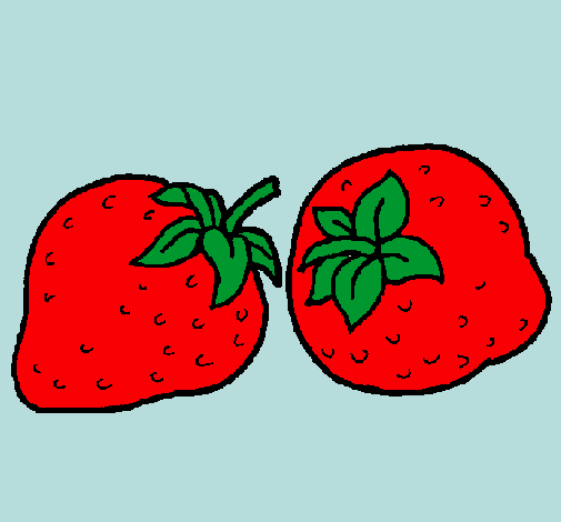 Dibujo fresas pintado por deni